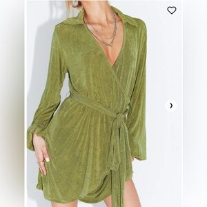 Princess Polly Party Time Mini Dress in Green